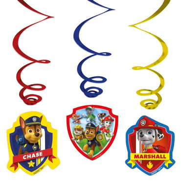 Paw Patrol Swirl Decorations 6pcs Decorations - Party Centre - Party Centre