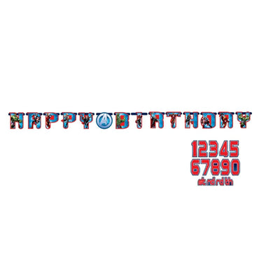 Avengers Add-An-Age Letter Banner Decorations - Party Centre - Party Centre