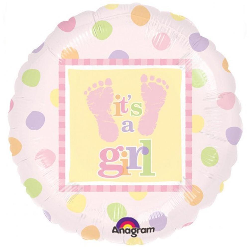 Baby Steps Girl Foil Balloon 18in Balloons & Streamers - Party Centre - Party Centre