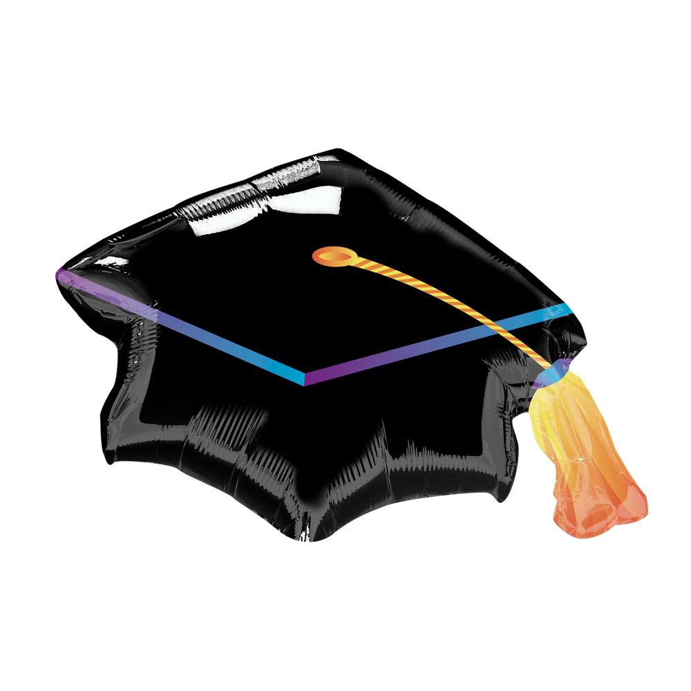Black Graduation Cap SuperShape Balloon 31 x 22in Balloons & Streamers - Party Centre - Party Centre