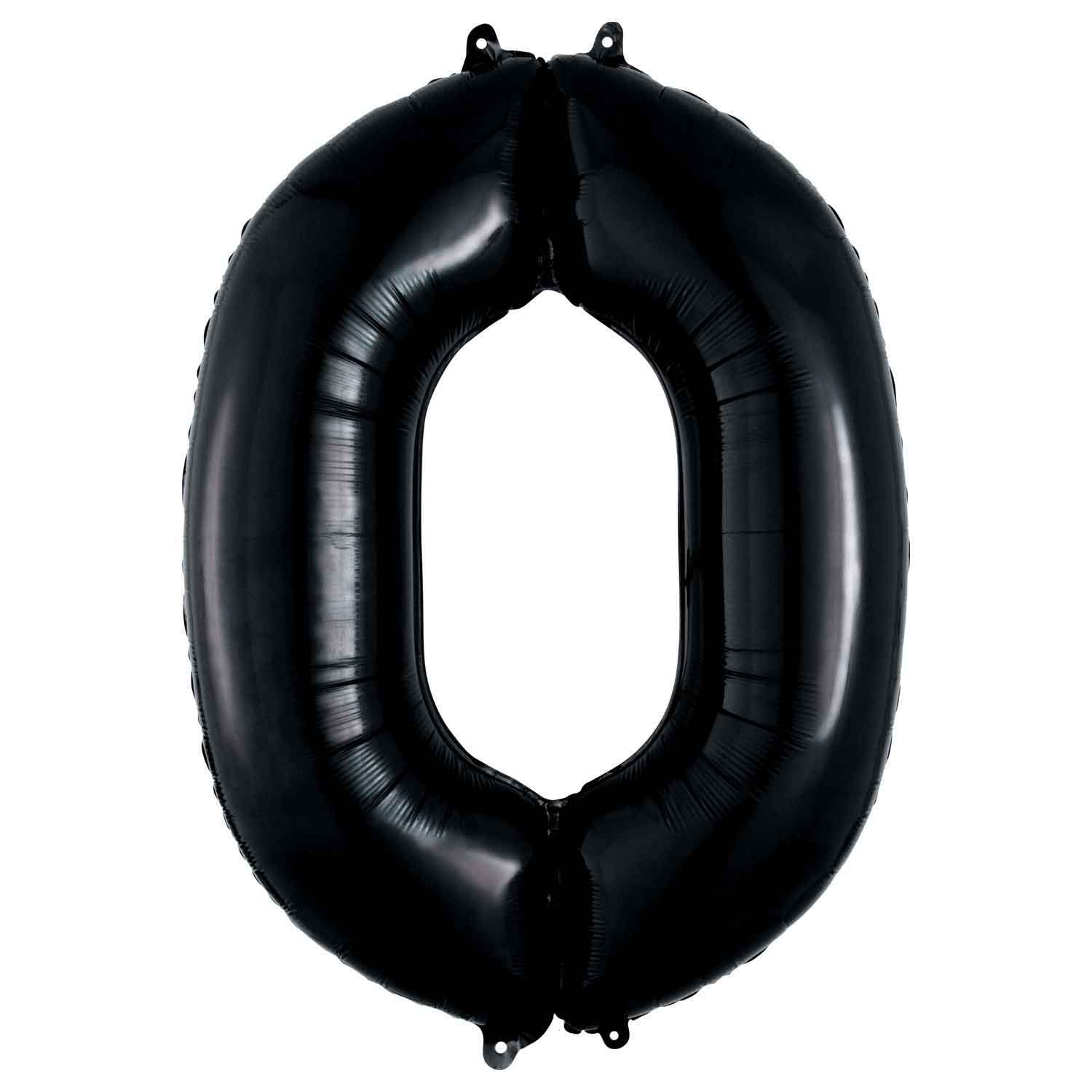 Black Number SuperShape Foil Balloons - Party Centre