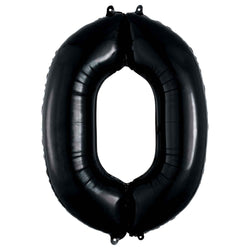 Black Number SuperShape Foil Balloons