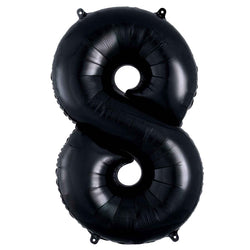 Black Number SuperShape Foil Balloons