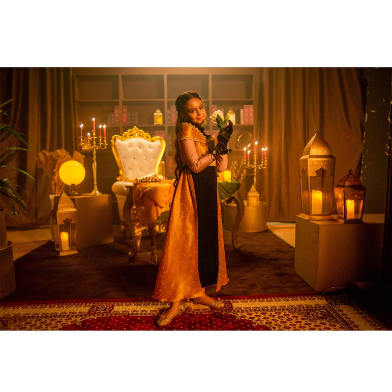 زي تنكري بريستيج باللون الذهبي على شكل شخصية أميرة ديزني بيل