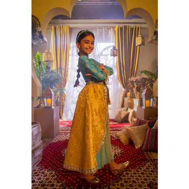 Disney Golden Princess Jasmine Prestige Dress Up Costume - Party Centre