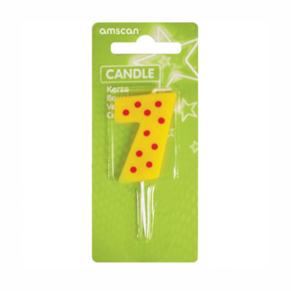 Number 7 Dots Candle Party Accessories - Party Centre - Party Centre