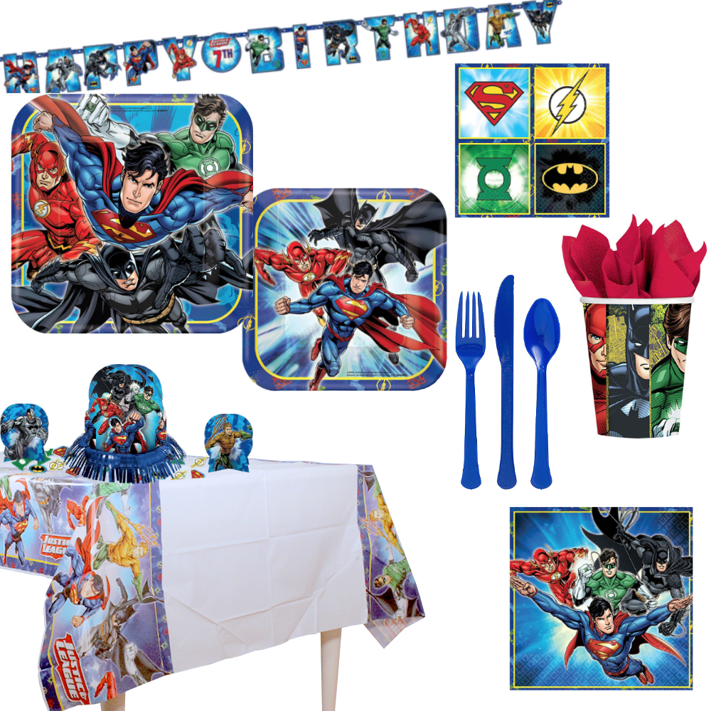 Justice League Kit for 8 People Kits - Party Centre - Party Centre