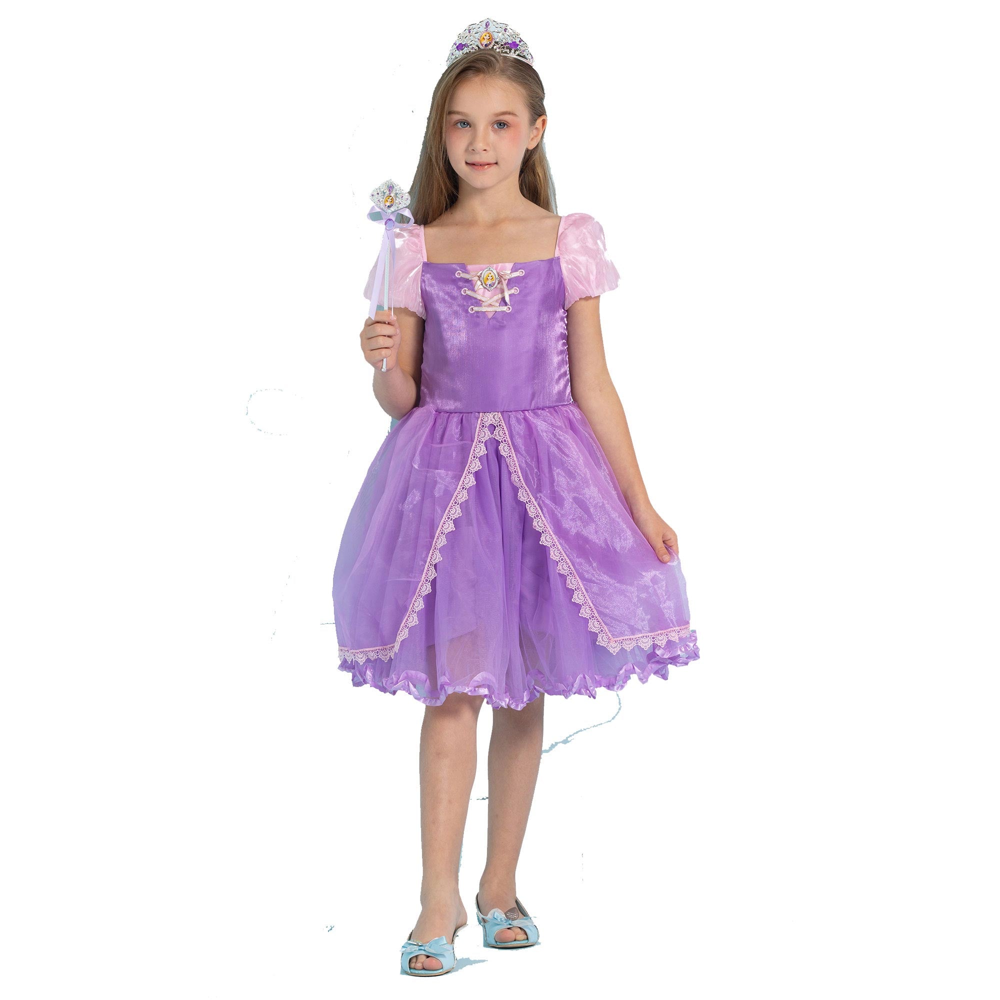 Child Rapunzel Deluxe Dress Costume - Party Centre