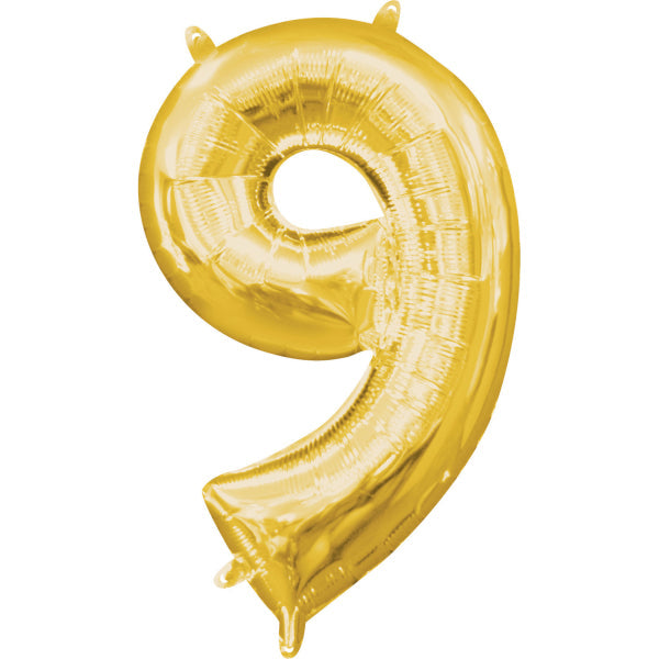 Gold Number SuperShape Foil Balloons