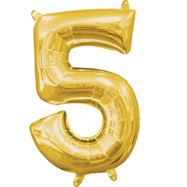 Gold Number SuperShape Foil Balloons