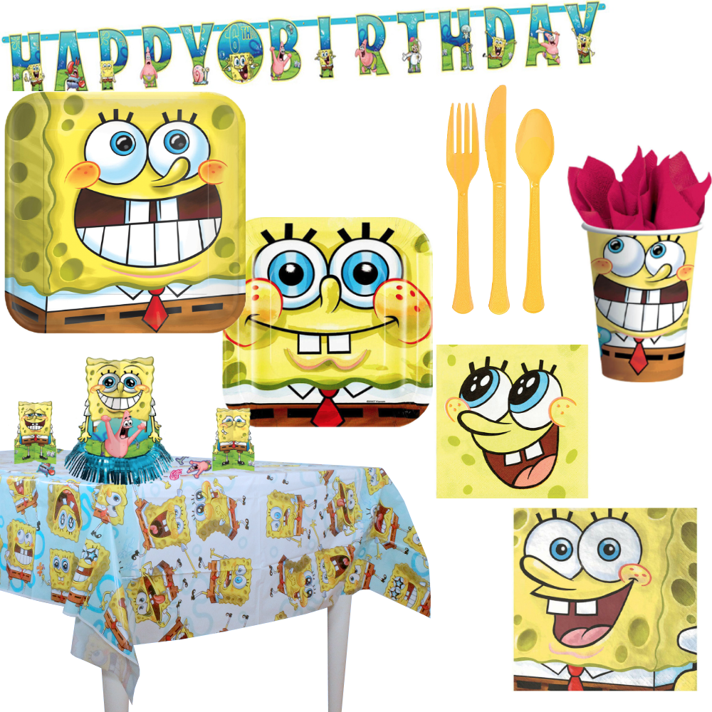 Spongebob Kit for 8 People Kits - Party Centre - Party Centre