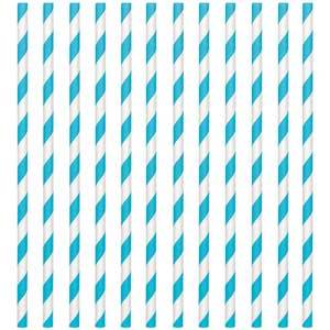 Caribbean Paper Straws 24pcs Candy Buffet - Party Centre - Party Centre