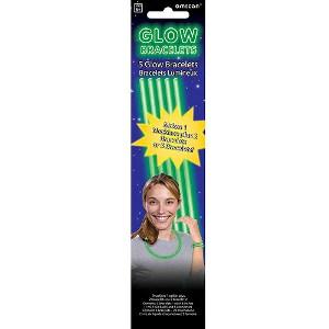 Green Glow Bracelets 8in, 5pcs Party Accessories - Party Centre - Party Centre