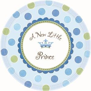 Little Prince Baby Shower Dinner Plates 10.50in, 8pcs Printed Tableware - Party Centre