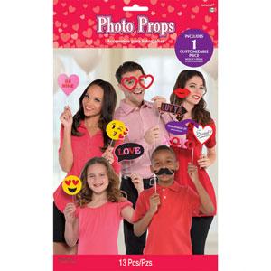 Valentine Photo Props 13pcs Party Accessories - Party Centre - Party Centre