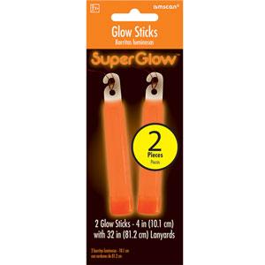 Orange Glow Sticks in, 2pcs Party Accessories - Party Centre - Party Centre