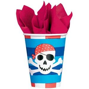 Pirate's Treasure Cups 9oz, 8pcs Printed Tableware - Party Centre - Party Centre