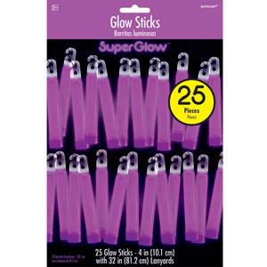 Purple Glow Sticks Mega Pack 4in, 25pcs Party Accessories - Party Centre - Party Centre
