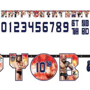 WWE Jumbo Add-An-Age Letter Banner Decorations - Party Centre - Party Centre