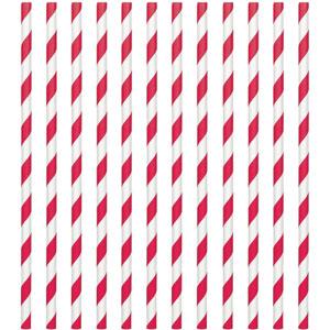 Apple Red Paper Straw 24pcs Candy Buffet - Party Centre - Party Centre