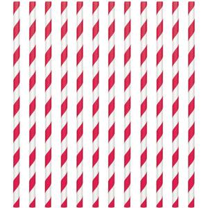Apple Red Paper Straw 24pcs Candy Buffet - Party Centre - Party Centre