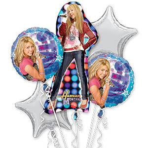 Hannah Montana Balloon Bouquet 5ct Balloons & Streamers - Party Centre - Party Centre