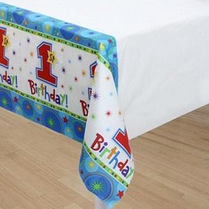 One-derful Birthday Boy Table Cover 54 x 102in Printed Tableware - Party Centre