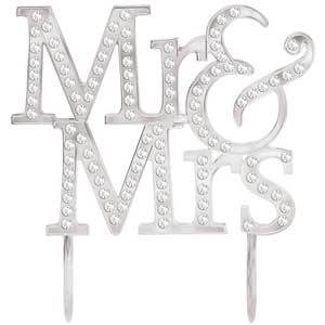 Mr. & Mrs. Cake Toppers 5 1/4in x 5in Party Accessories - Party Centre - Party Centre