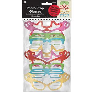 Photo Booth Foil Glasses 12pcs Party Accessories - Party Centre - Party Centre