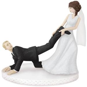 Leg Puller Bride & Groom Cake Topper Party Accessories - Party Centre - Party Centre