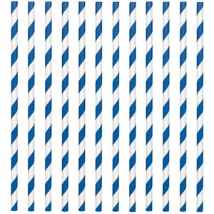 Royal Blue Paper Straws 24pcs Candy Buffet - Party Centre - Party Centre
