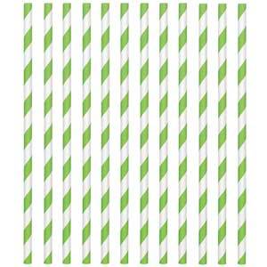 Kiwi Paper Straws 24pcs Candy Buffet - Party Centre