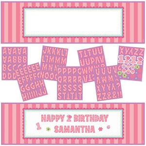 Banner Giant 1st Birthday Girl Decorations - Party Centre - Party Centre