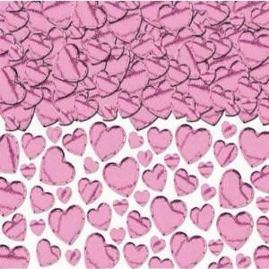 Light Pink Foil Heart Confetti  2.5oz Decorations - Party Centre - Party Centre